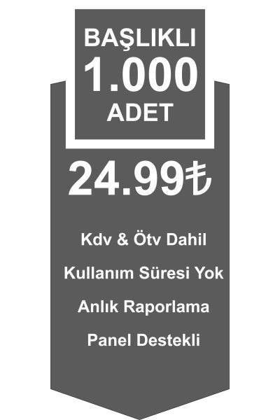 1000 Adet Başlıklı SMS