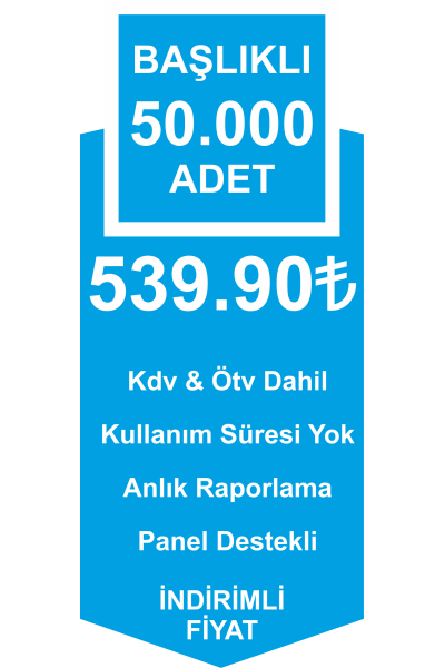 50.000 Adet Başlıklı SMS